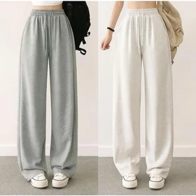 Celana Panjang Highwaist Loose Pants Kulot Panjang Pria Wanita Style Korea