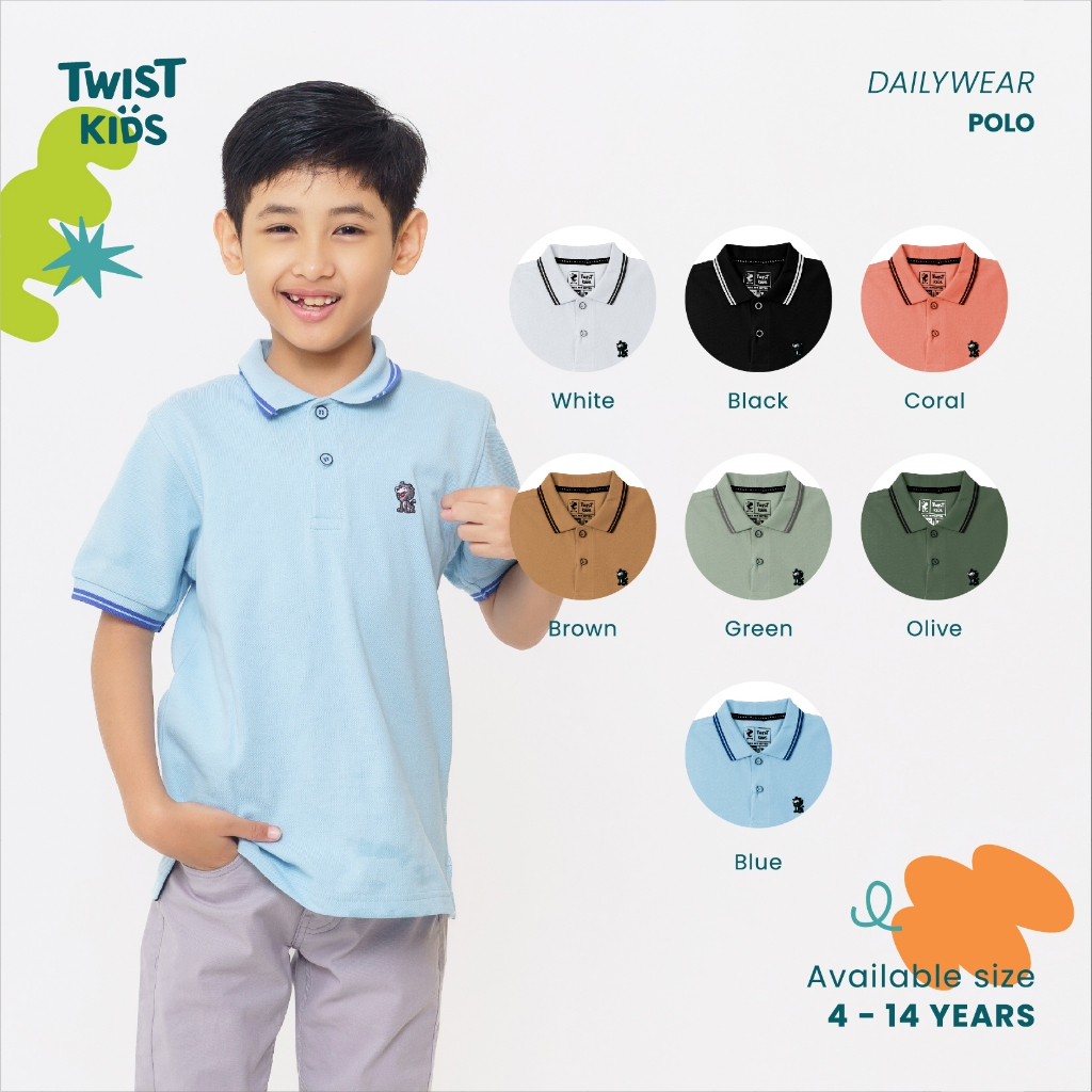 Little M Henley Txt Kaos Anak Laki-laki main image 0