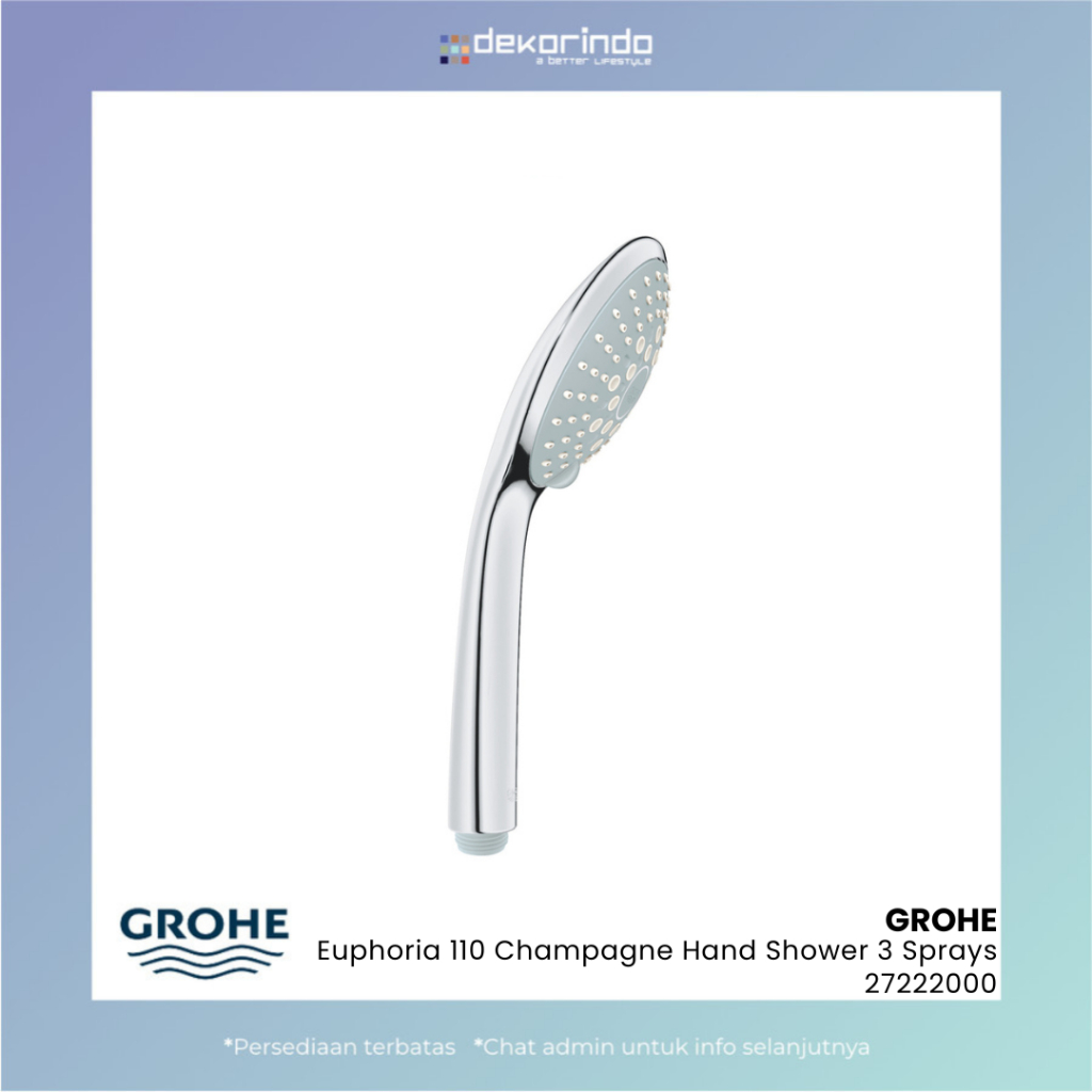 Jual GROHE - EUPHORIA 110 CHAMPAGNE HAND SHOWER 3 SPRAYS - 27222000 ...