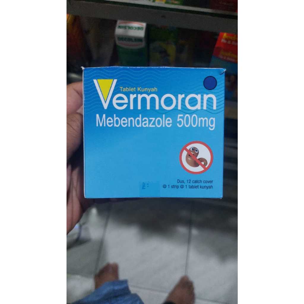 Jual Vermoran Mebendazole 500mg 1 Strip isi 1 Tablet / Obat Cacing ...