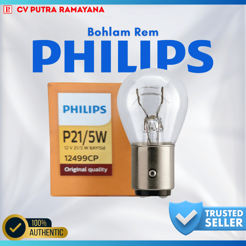 Jual BOHLAM REM PHILIPS P21/5W 12499 12V DOUBLE MOBIL MOTOR | Shopee ...