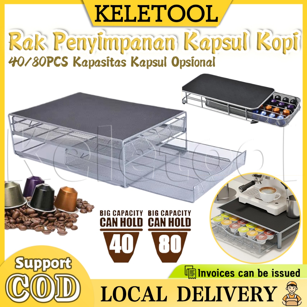 Jual Nespresso Rak kopi kapsul Capsule Drawer Rak Holder Untuk 40/80Pcs ...
