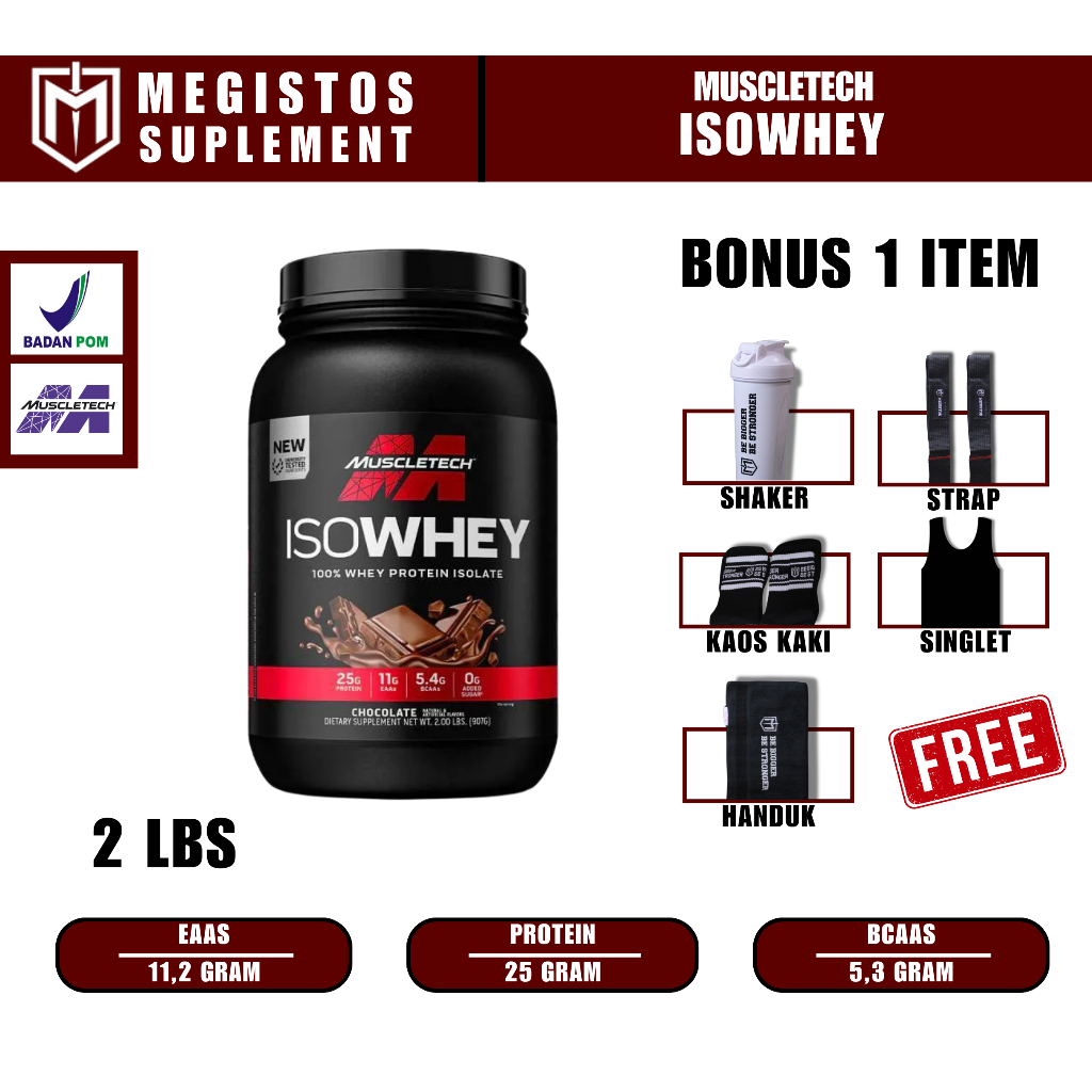 Jual Muscletech Iso Whey 100% Whey Protein Isolate 2Lb | Shopee Indonesia