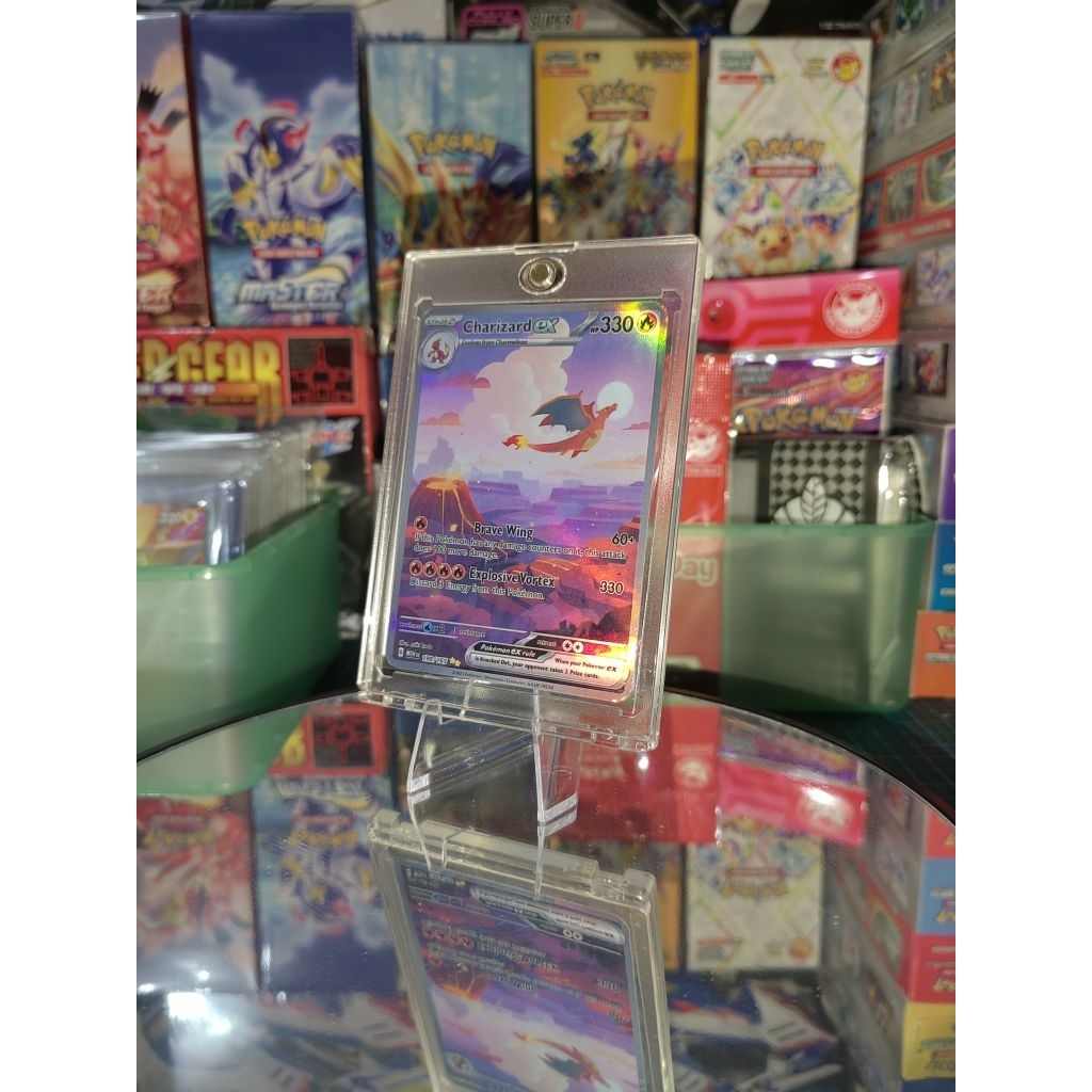 Jual Custom Card Pokemon Charizard EX SAR + Magnetic Case +Stand ...