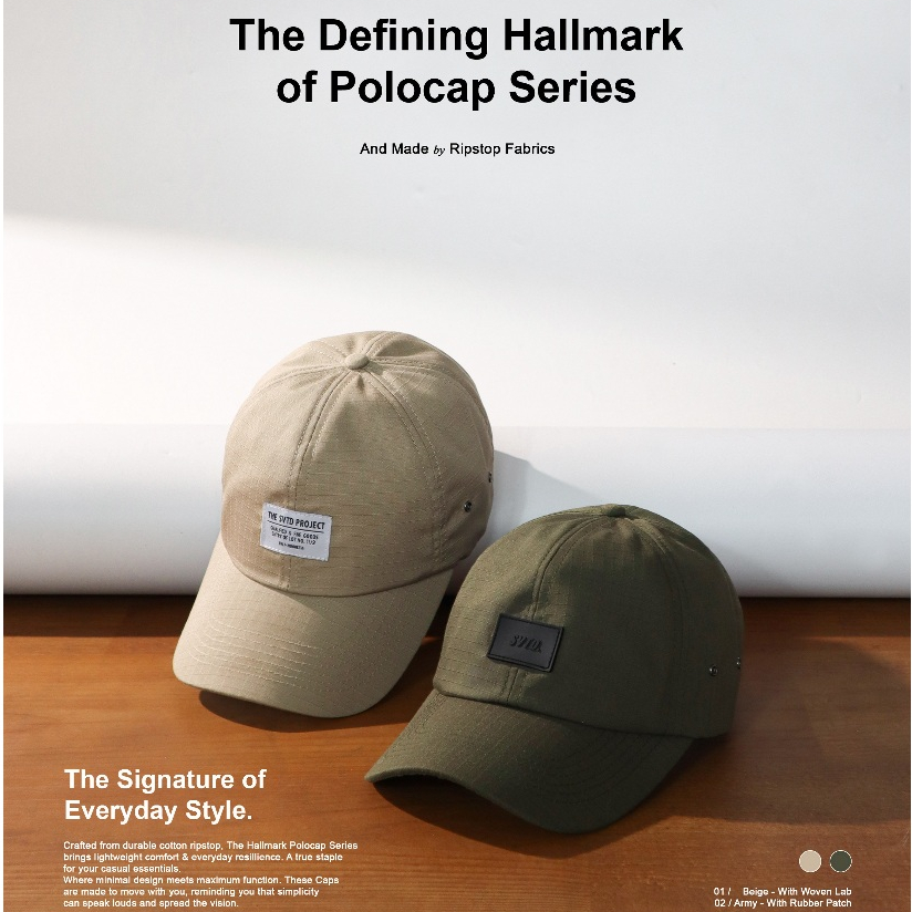 Jual SVTD RIPSTOP CAPS - Topi Polocap Bahan Ripstop Warna Khaki & Army ...
