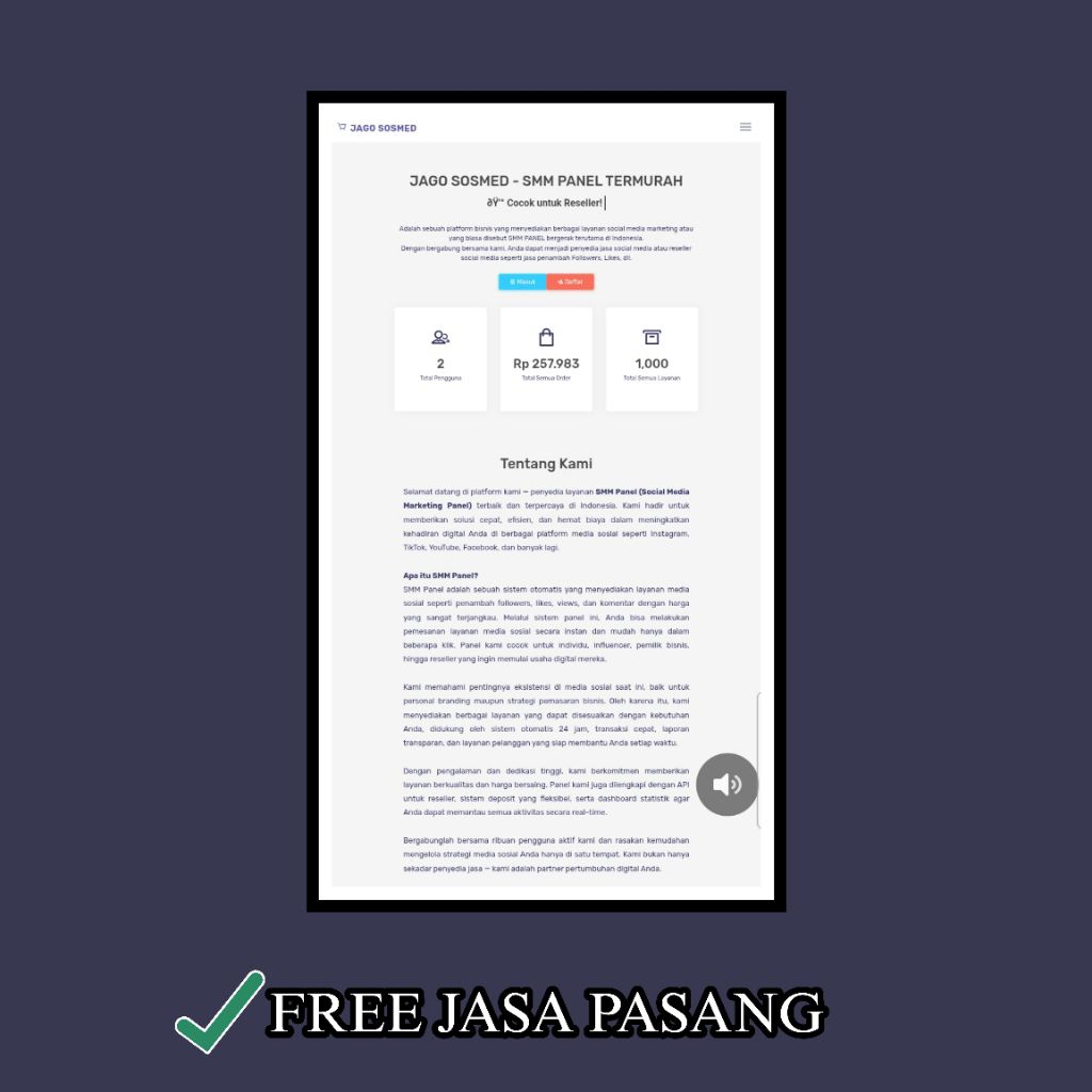 Jual SC SCRIPT SOURCE CODE SMM PANEL | Shopee Indonesia