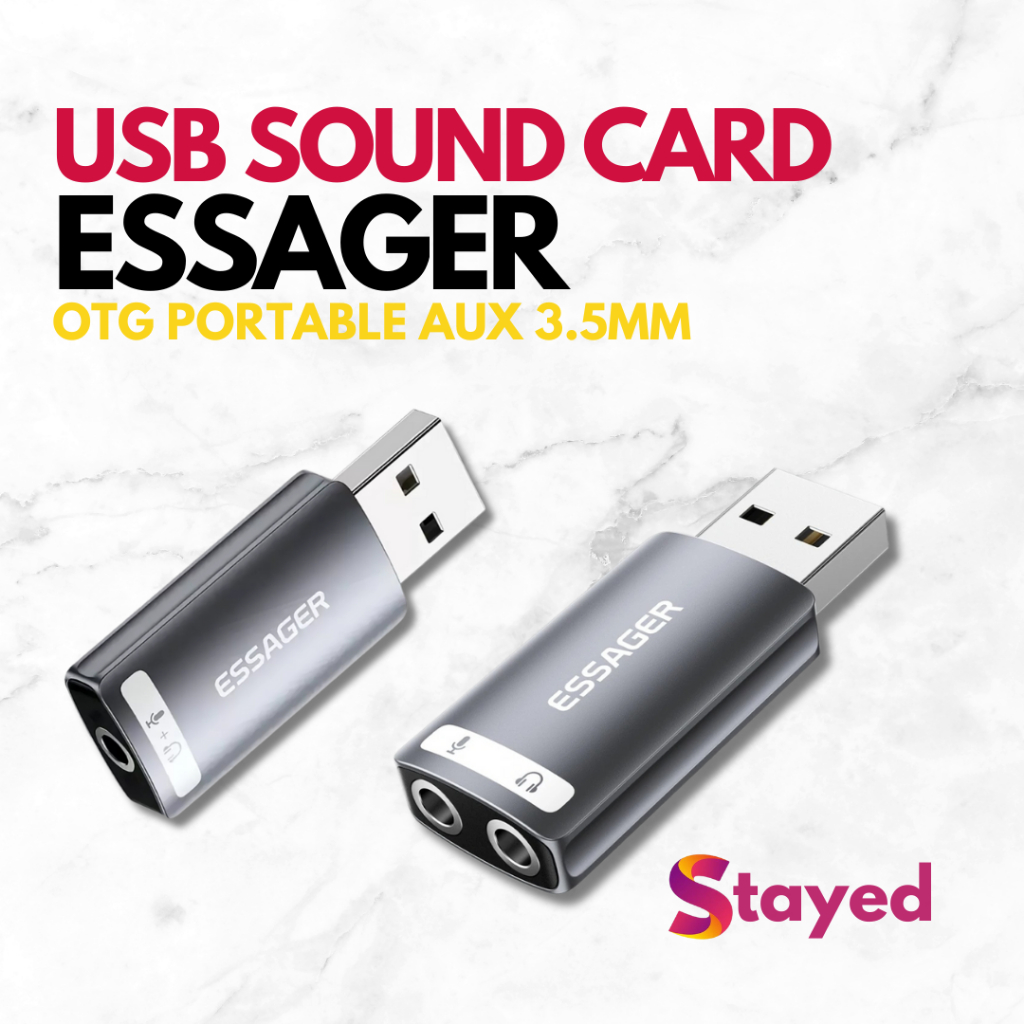 USB Sound Card External Mini Sound Card USB To 3.5mm Interface Stereo
