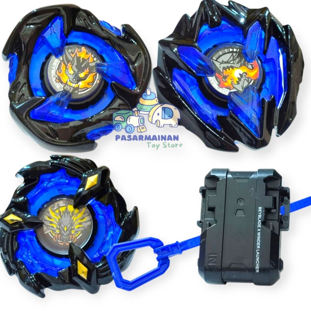 Jual Mainan Gangsing X Set Launcher Handgrip Battle Top Gangsing X ...