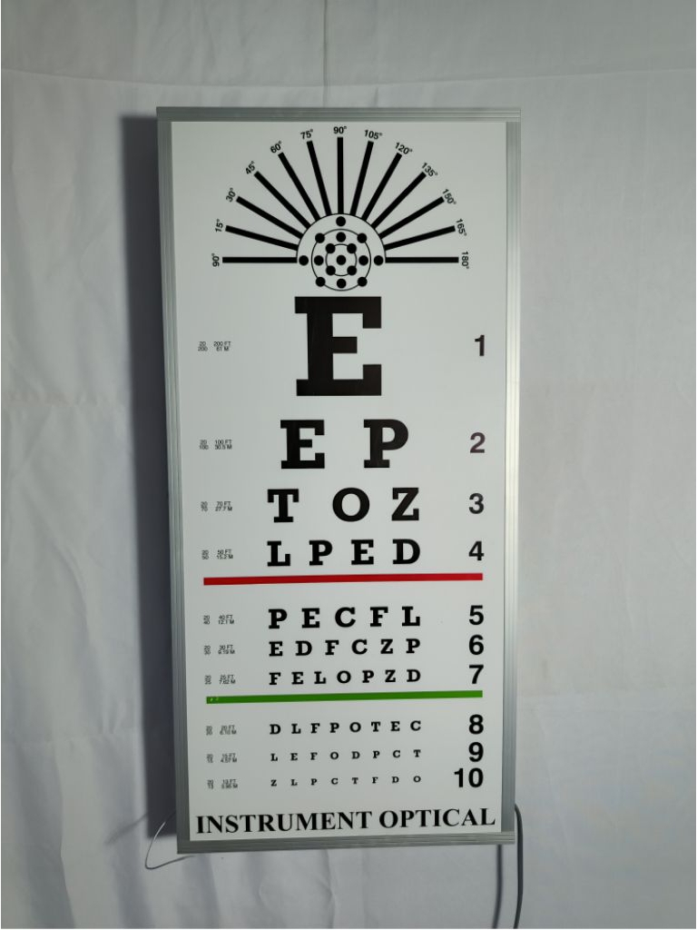 Jual Snellen chart elektrik / alat periksa mata / optotip manual ...