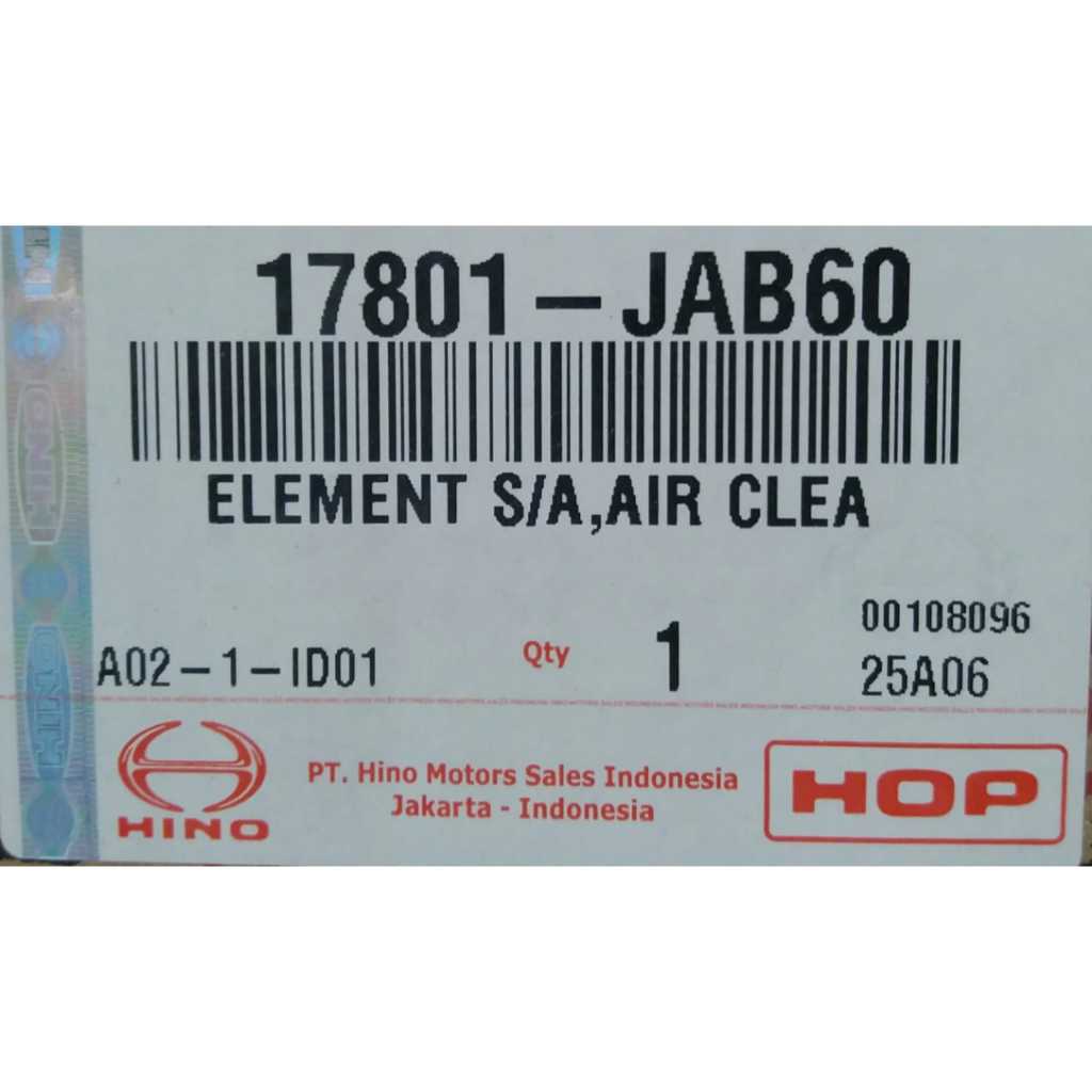 Jual Saringan Udara / filter udara Hino 500 Fm280 Jd euro 4 / H17801 ...