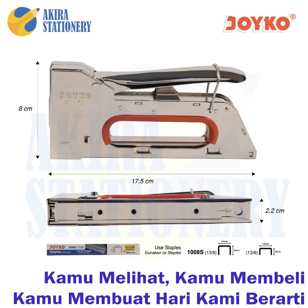 Jual Mesin Stapler Tembak JOYKO GT 701 / Gun Tacker GT-701 Metal ...
