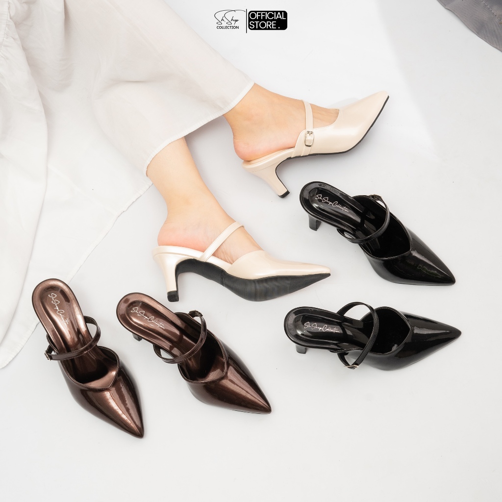 Jual SH Shop STEVANI Sendal Wanita Heels Mules Hak Tinggi 5Cm Desain ...