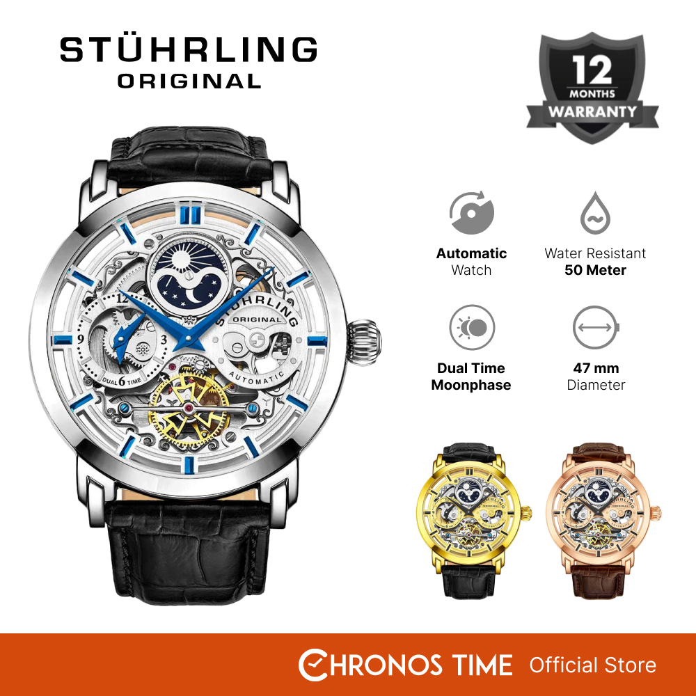 Jual Jam Tangan Pria Automatic Stuhrling Original Anatol 371