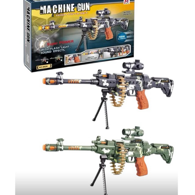 Jual Machine gun getar Mainan Senapan Laser infra merah Super mainan ...