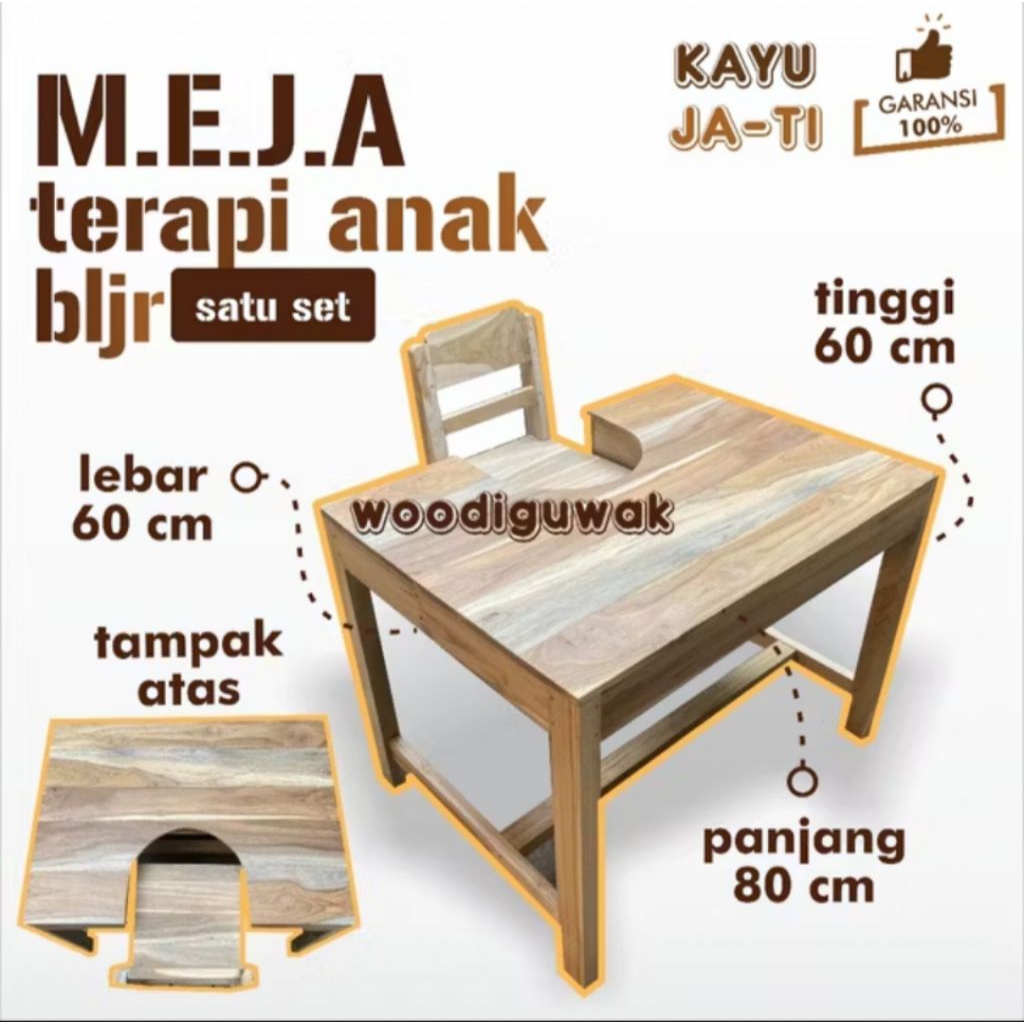 Jual Meja Terapi Saja Tanpa Kursi Bahan Kayu Jati Asli - woodiguwak ...