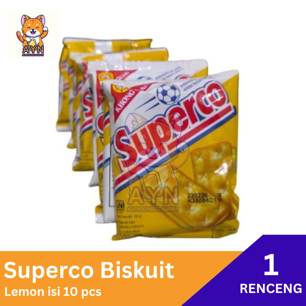 Jual Superco Biskuit Khong Guan Coklat | Lemon [ 1 renceng isi 10 pcs ...
