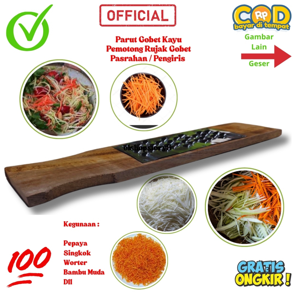 Jual Parutan Kayu Gobet Rujak Buah / Parutan Gobet / Parutan Kayu ...