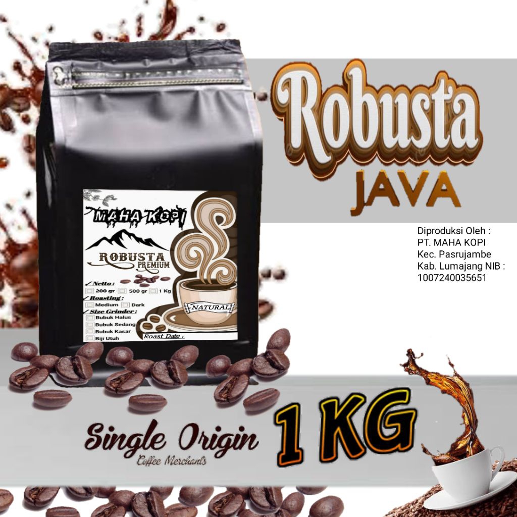 Jual Kopi Robusta 1Kg Java Premium Pilih Biji kopi Atau Bubuk | Shopee ...