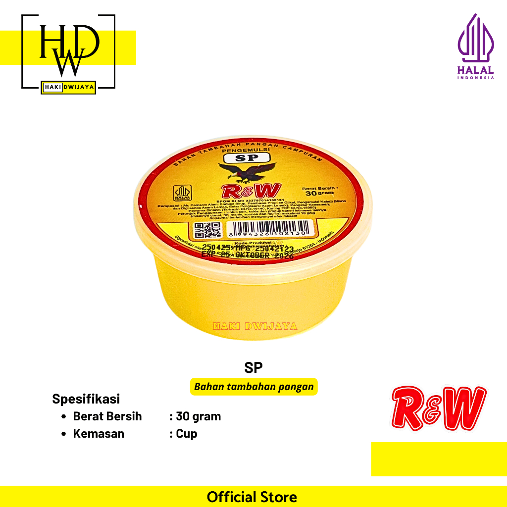Jual [30gr] Rajawali R&W Emulsifier SP Pengemulsi Pengembang Kue Roti ...