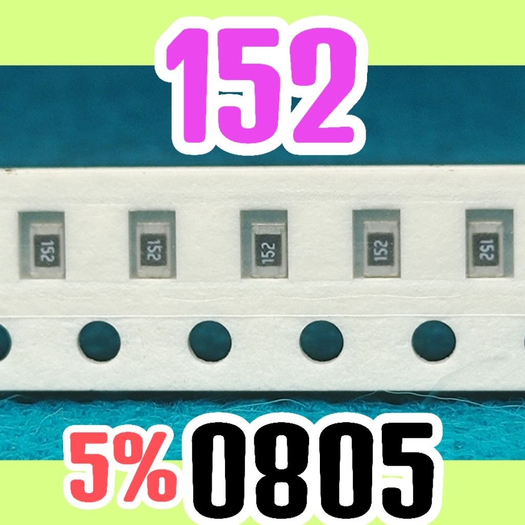 Jual 10pcs Chip resistor smd 152 1K5 5% size 2012 0805 1,5Kohm 1.5K ohm ...