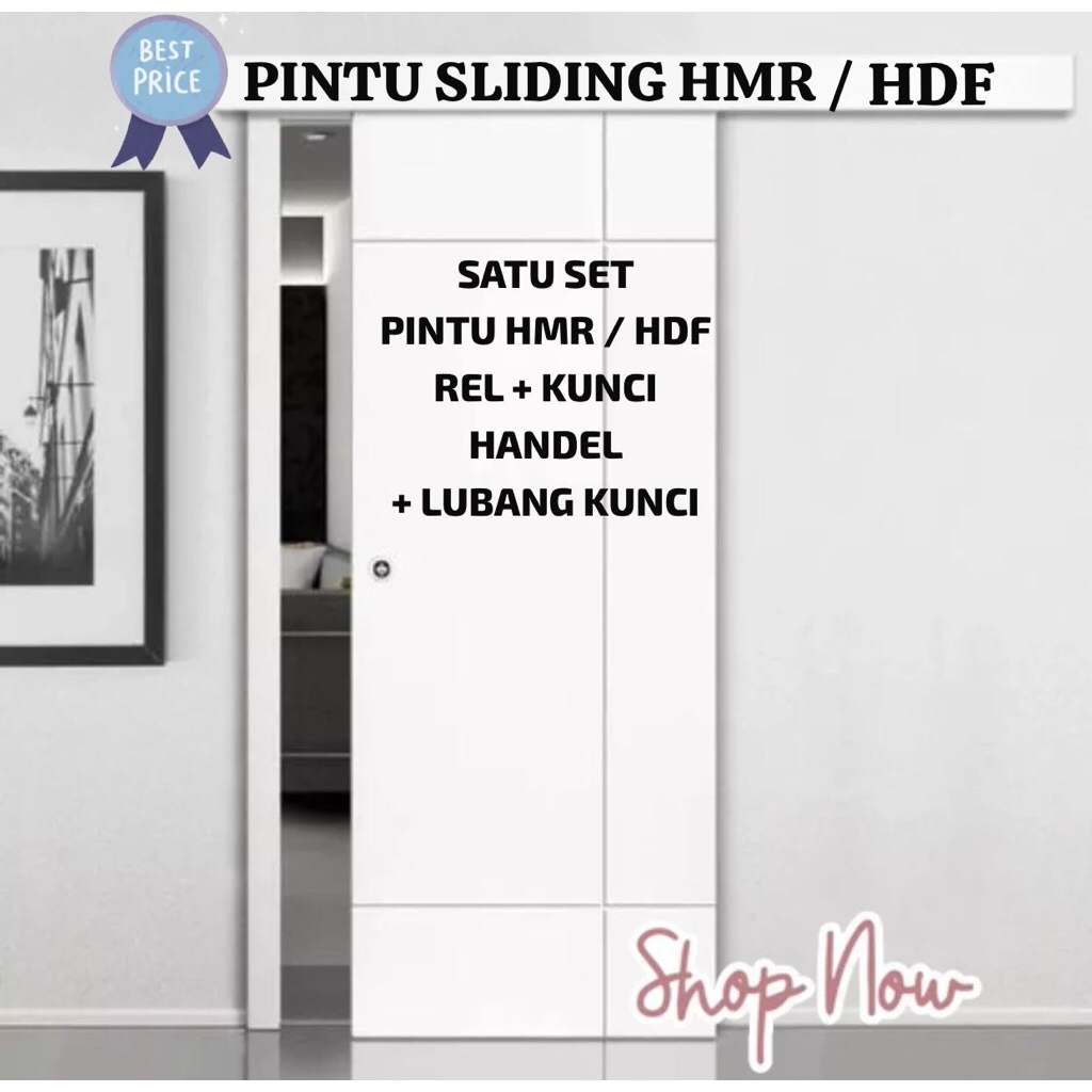 Jual PINTU SLIDING / PINTU GESER HMR | SATU SET PINTU + REL + KUNCI ...