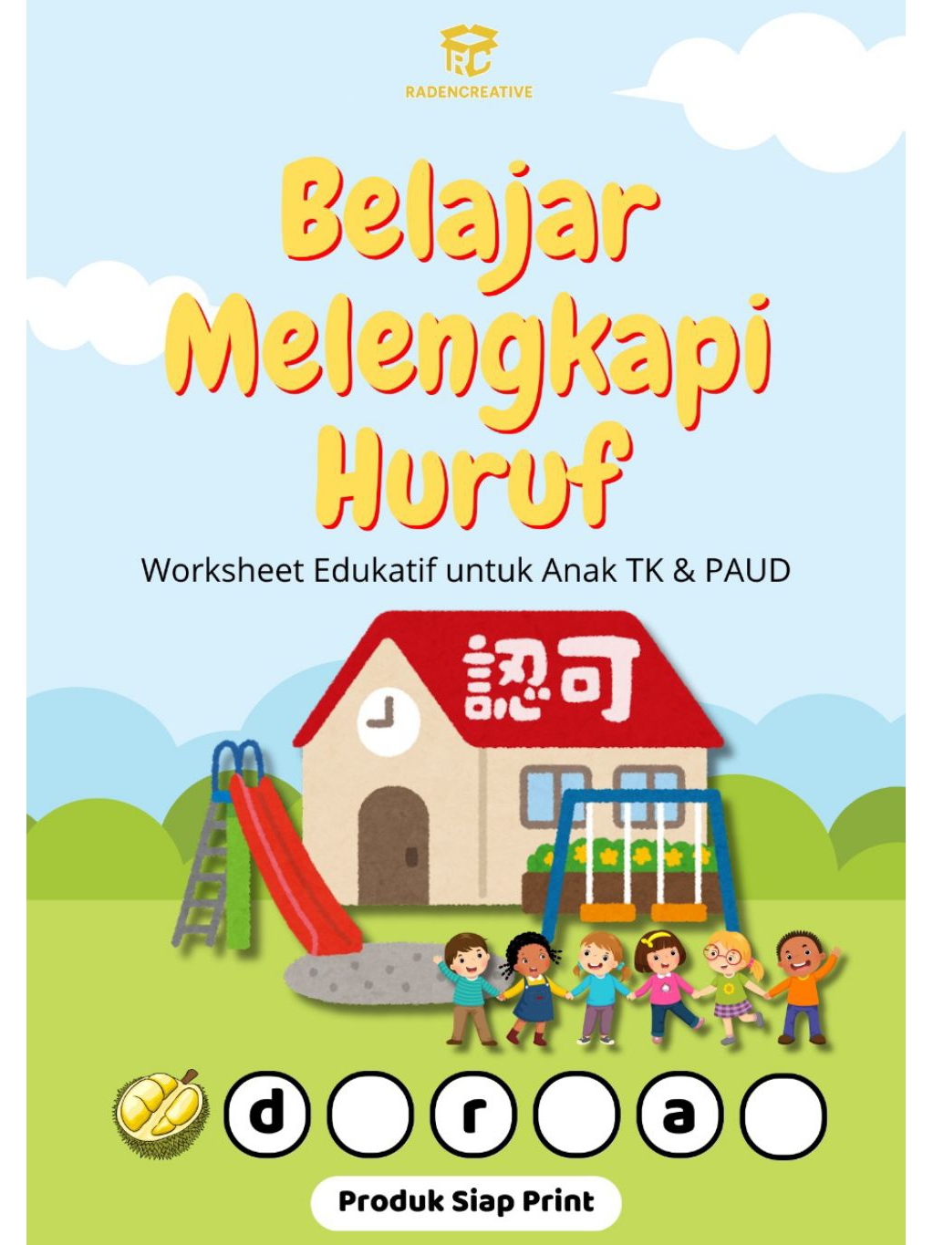 Jual Worksheet Belajar Melengkapi Huruf untuk anak TK/PAUD | PDF ...