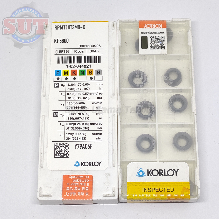 Jual RPMT 10T3M0-Q KF-5800 Insert Milling RPMT10 KORLOY bkn RDMT 10 ...