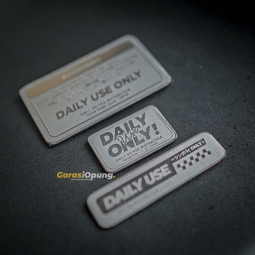 Jual Emblem Stainless DAILY USE ONLY ! | Shopee Indonesia