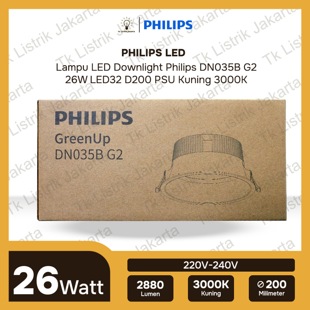 Jual Lampu LED Downlight Philips DN035B G2 26W LED32 D200 PSU | Shopee ...