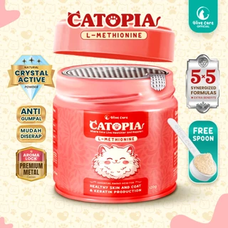 Olive Care Vitamin Kucing CATOPIA L-METHIONINE Suplemen Asam Amino untuk Produksi Keratin, Pertumbuhan Bulu Cepat, Lebatkan & Panjangkan Bulu, Bulu Halus, Berkilau & Kuat, Atasi Bulu Rontok & Kusam, Kulit Rusak & Kering, Sistem Imun Tubuh, Cegah Jamur