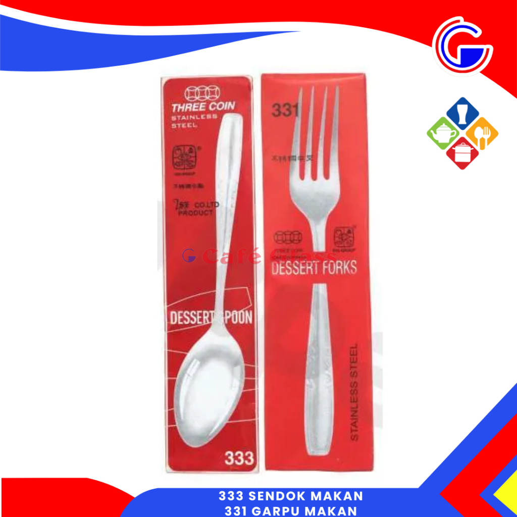 Sendok/Garpu Makan Stainless Tebal - Sendok Garpu Lusinan - 333 Sendok Makan - 331 Garpu Makan Forks