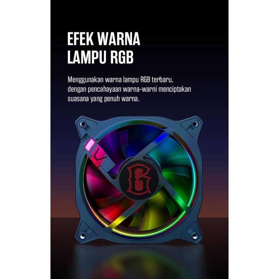 Jual GAMEN GCF110 Gaming Fan CPU RGB Ergonomic Fan 1000 RPM 12 cm ...