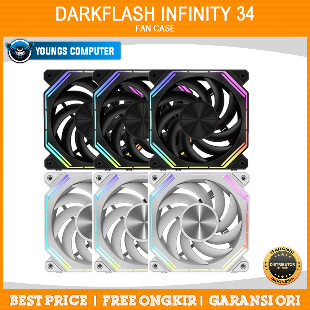 Jual FAN CASE AIGO DARKFLASH INFINITY 34 - 12cm PWM aRGB Cooling Fan ...