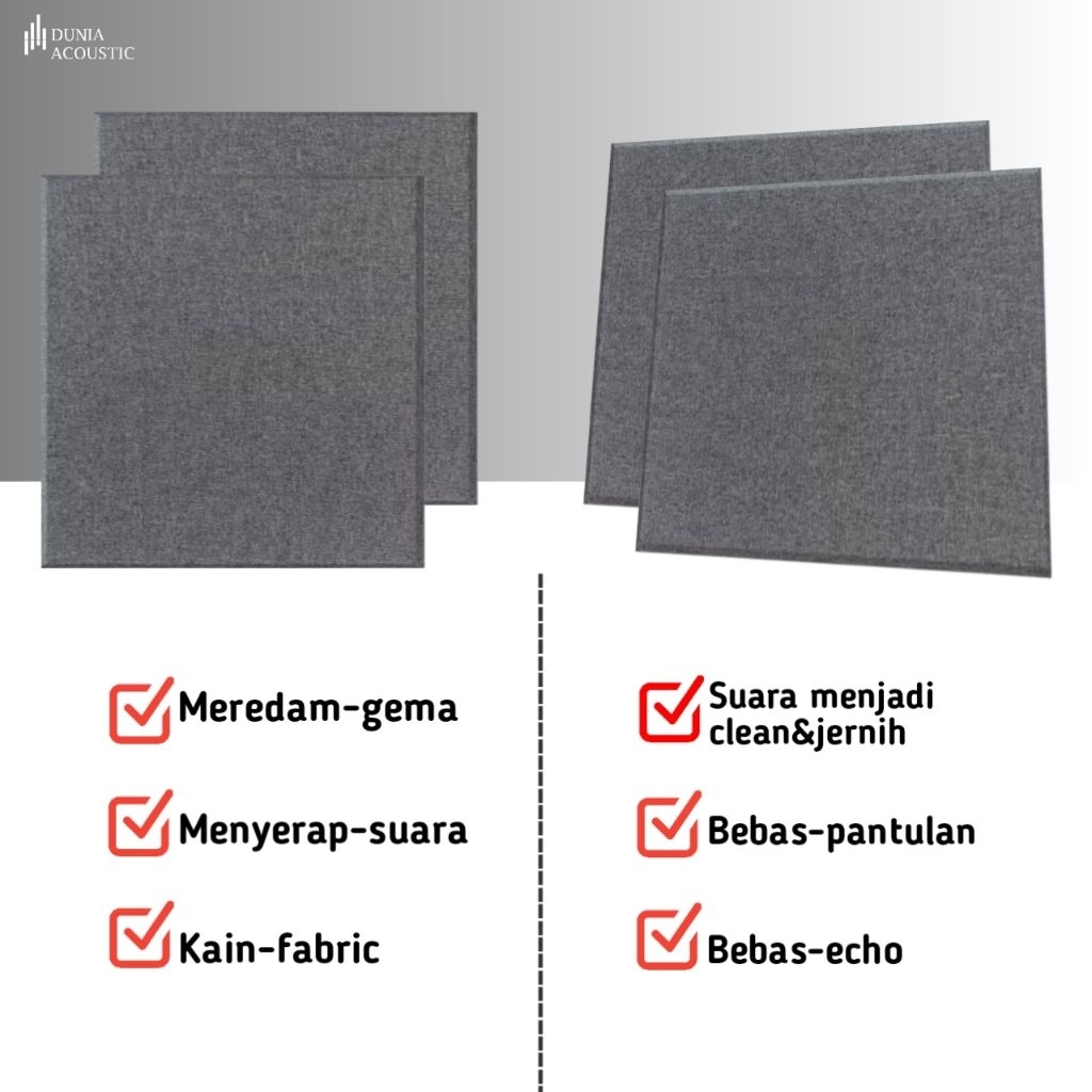 Jual Panel kedap suara/peredam suara panel akustik 60x60cm | Shopee ...