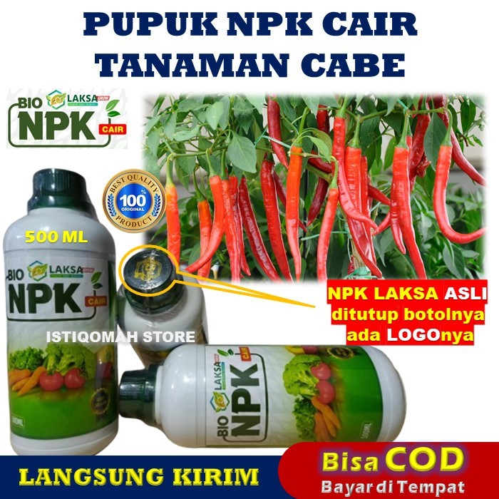 Jual PROMO COD NPK LAKSA GROW 500ml Pupuk NPK Cair Obat Cabe Biar Buah ...