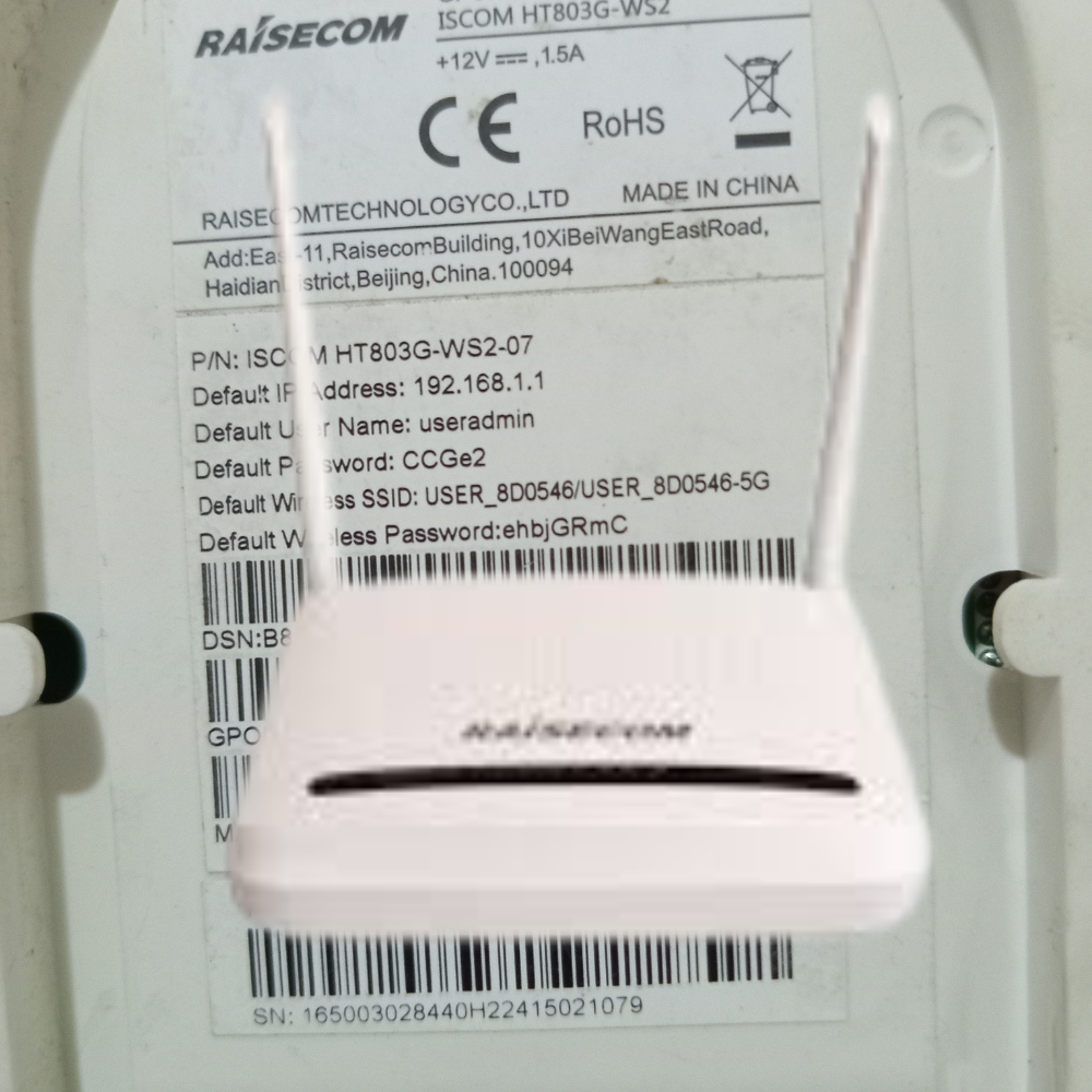 Jual Raisecom Iscom HT 803 G paket router dan adaptor | Shopee Indonesia