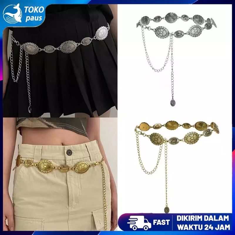 Jual Sabuk Wanita Rantai Ikat Pinggang Gaya Stylish & Trendy -Belt ...