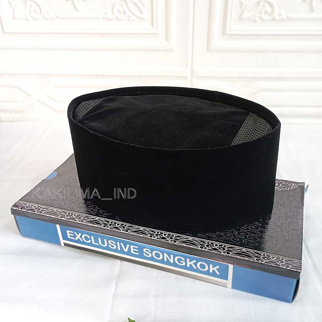 MURAHH GOKILL!! Peci Kopiah Songkok Hitam POLOS AC Tinggi 9 Bahan Beludru Murah Berkualitas nyaman Lembut Halus - Peci Nasional Pria Anak dan Dewasa Model Terbaru Laki-laki Shalat Fashion Muslim Harga Grosir Bisa Bayar di tempat cod