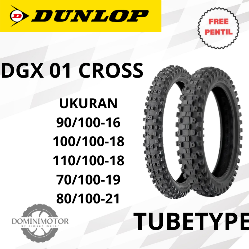Jual Ban Cross DUNLOP DGX 01 100/100-18 110/100-18 80/100-21 Tubetype ...
