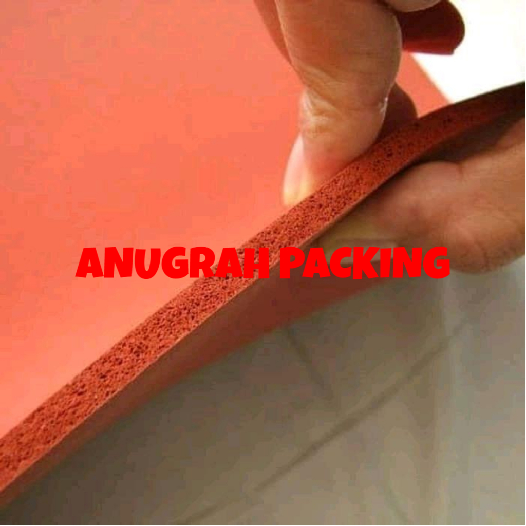 Jual sponge silikon merah 5mm x 100cm x 100 cm ( spon silicone red ...