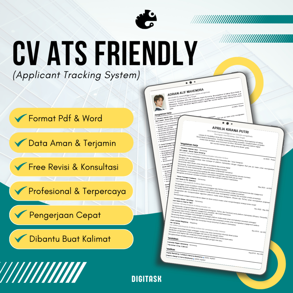 Jual Jasa Pembuatan CV ATS Friendly Curriculum Vitae Desain CV Resume Professional | Shopee ...