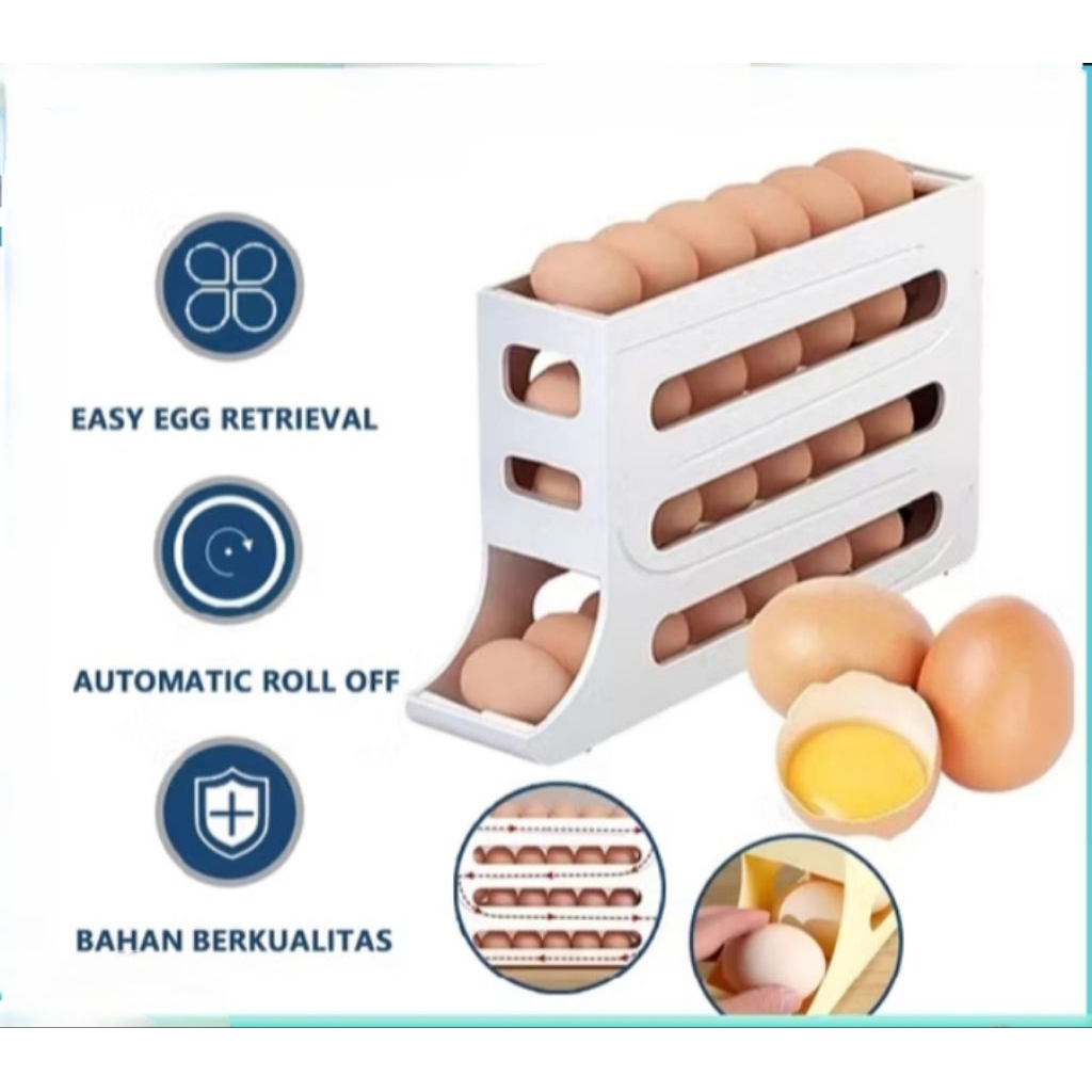 Jual Rak Penyimpanan Telur 4 Tingkat Tempat Penyimpanan Telur Minimalis ...