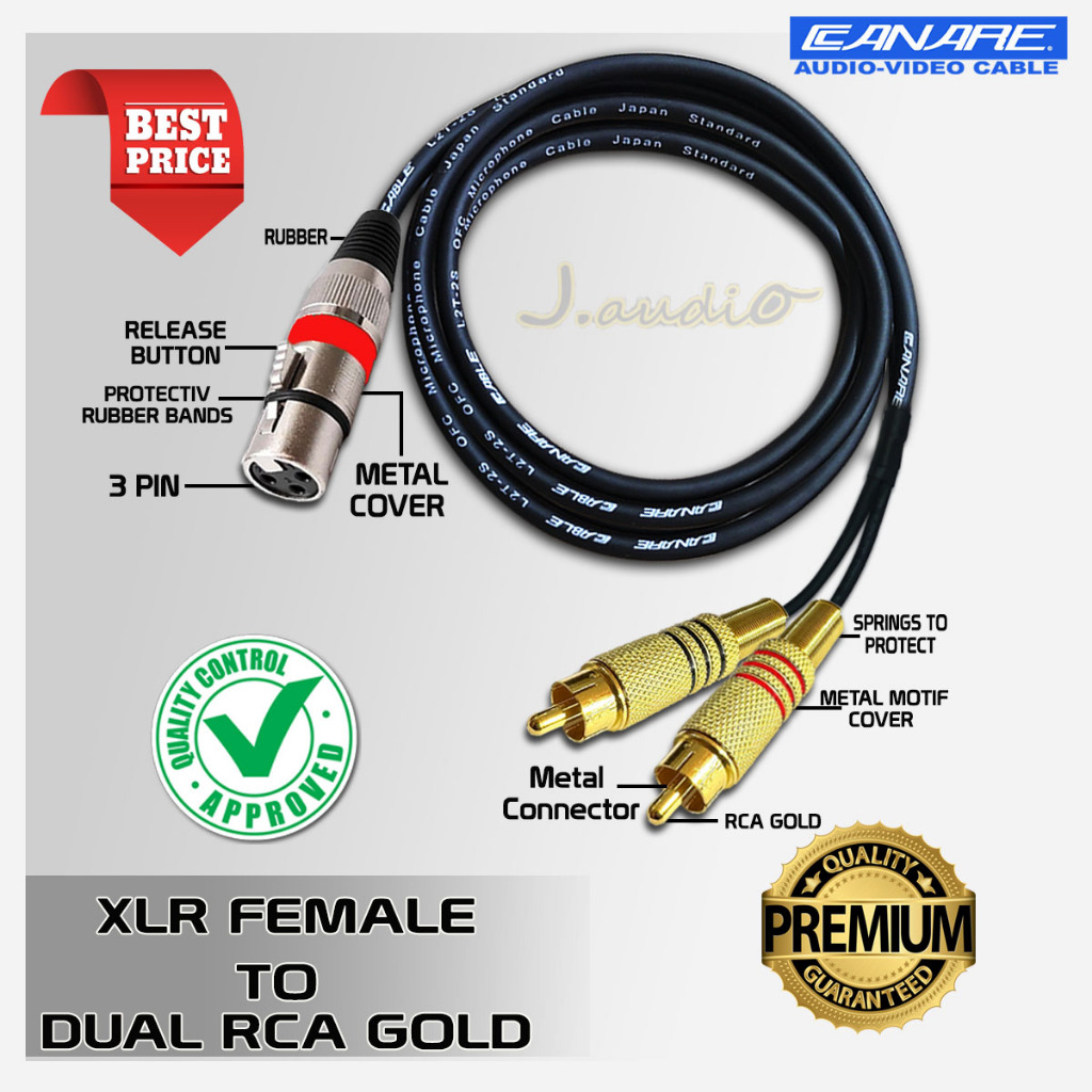 Jual JAPAN STANDARD - Kabel Audio/ Kabel In Out Mixer XLR Female To 2x ...