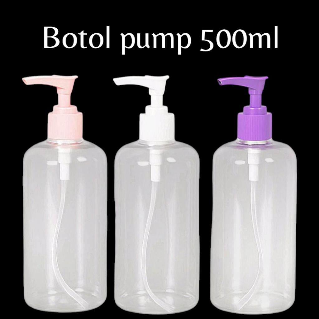 Jual Botol kosong pencet | Botol pump 500ml | Botol sabun cair | Botol ...