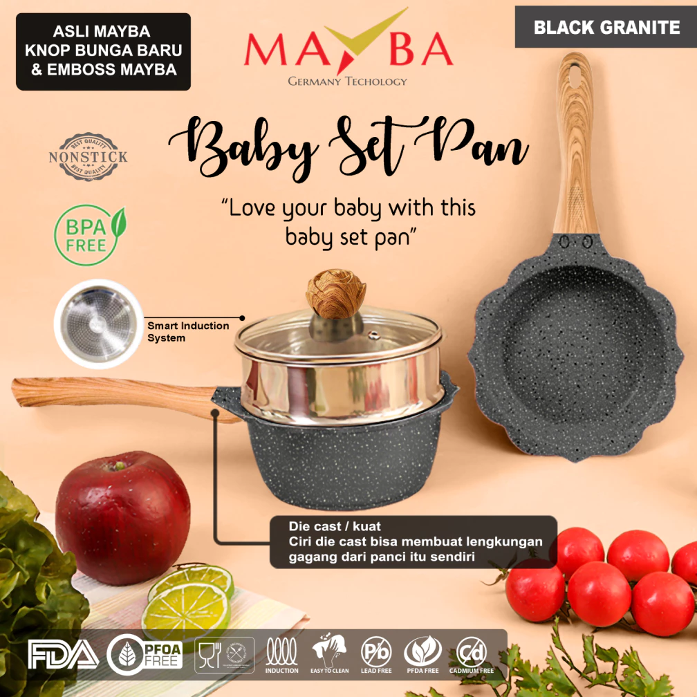MAYBA GERMANY PANCI MPASI Baby Cookware Full Set 16Cm