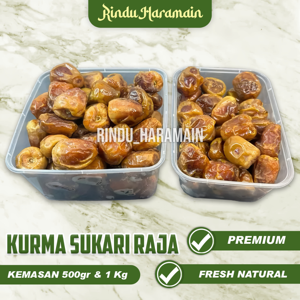 Jual Rindu Haramain Kurma Sukari Al Qassim 1kg 500gr Raja Kurma Basah ...