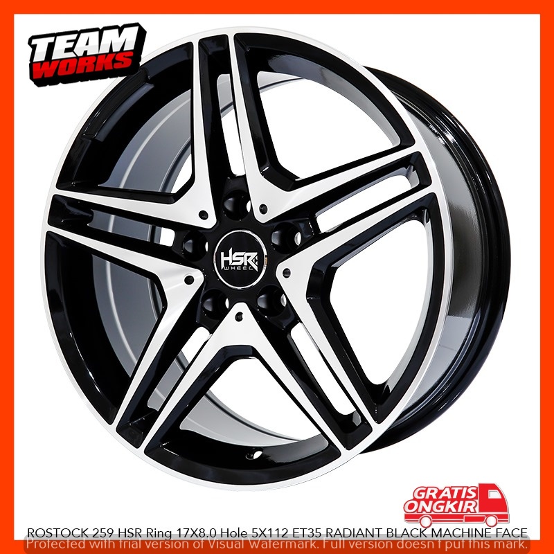 Jual VELG MOBIL RACING R17 PCD 5X112 MOBIL MERCY AUDI VW PELEK R17 ...