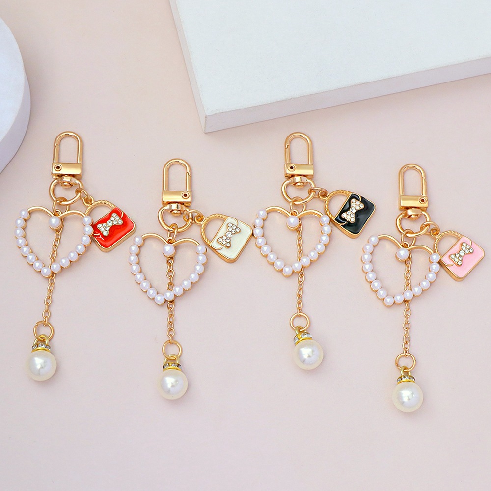 Jual NARA Gantungan Kunci Bentuk Tas Tangan Mutiara Keychain | Shopee ...