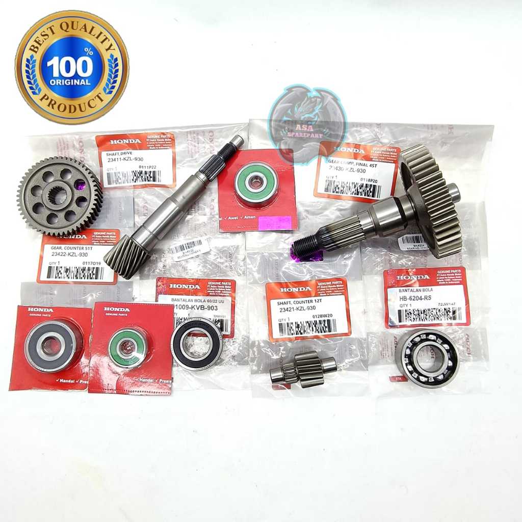 Jual Gigi Rasio Set KZL + Bearing Motor Honda Beat Fi Injeksi , Scoopy ...