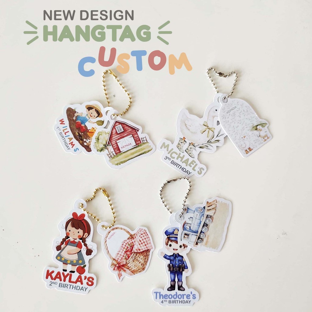 Jual NEW DESIGN tag Hampers CUSTOM Souvenir Birthday Ulang Tahun Satu ...